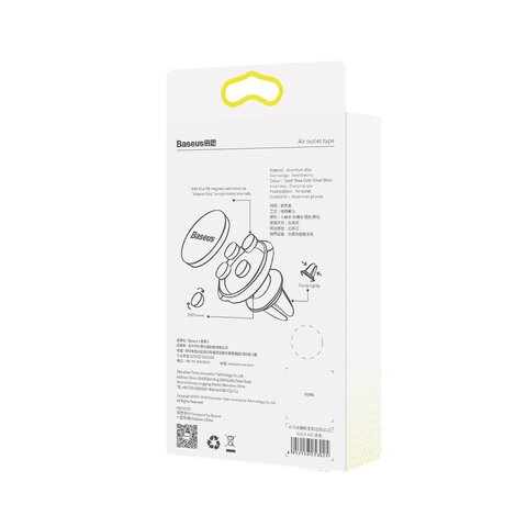 Baseus uchwyt samochodowy Small Ears magnetyczny do kratki czarny