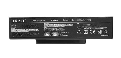 Bateria Asus K72, K73, N73, X77, X7BJG, X7BJN, X7BJQ, X7BS, X7BSM A32-K72, A32-N71 6600mAh Mitsu