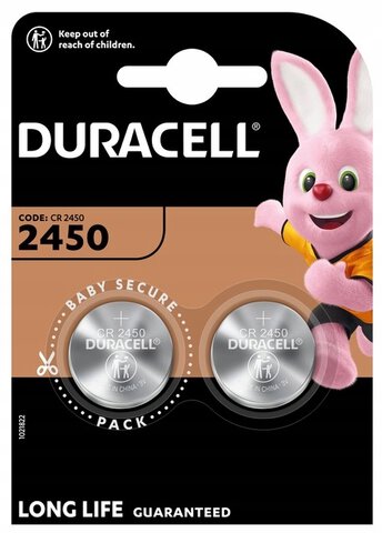 Bateria litowa mini Duracell CR2450 (2 sztuki)
