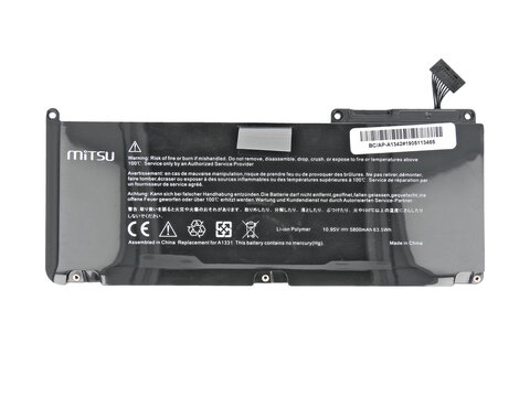 Bateria Mitsu do Apple MacBook 13 A1342, A1331, MC516, MC516LL/A