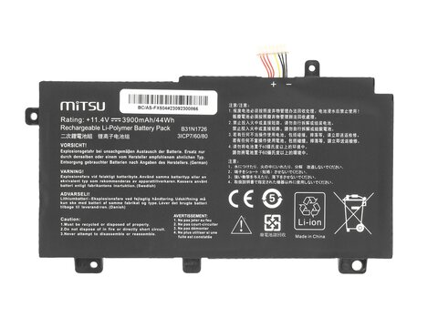 Bateria Mitsu do Asus TUF Gaming FX504, FX505, FX80G B31N1726