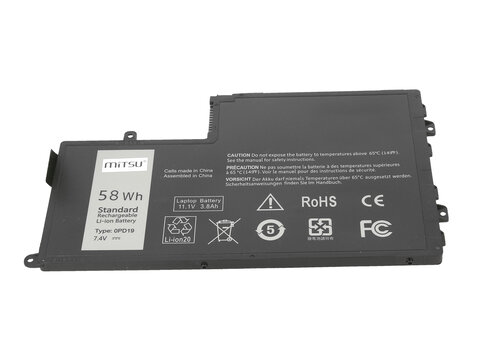 Bateria Mitsu do Dell Inspiron 15 (5542), 14 (5445) - 7.4 P51G