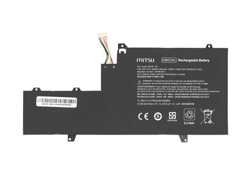 Bateria Mitsu do HP EliteBook x360 1030 G2 OM03057XL 1GY31PA