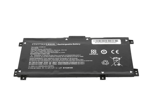 Bateria Mitsu do HP Envy 17, x360 15 LK03048XL TPN-W129 L08934-2C1