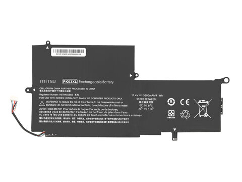 Bateria Mitsu do HP Envy x360 13, Spectre Pro x360 G1 PK03XL