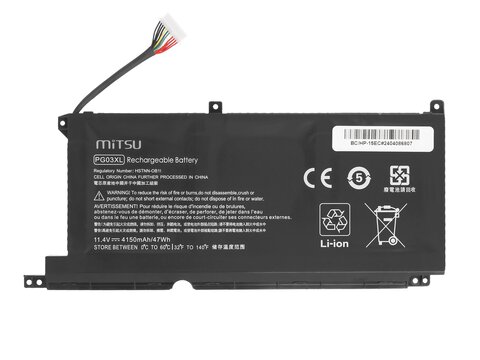 Bateria Mitsu do HP Pavilion Gaming 15-DK, 15-T, 16-A L48495-005