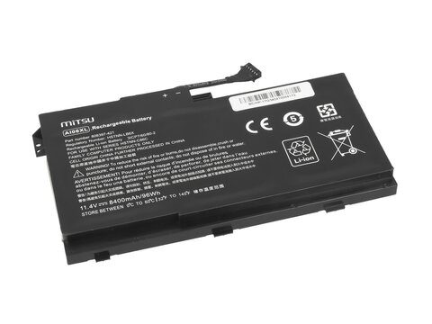 Bateria Mitsu do HP ZBook 17 G3 A106XL 808451-002 HSTNN-C86C
