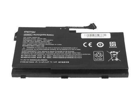 Bateria Mitsu do HP ZBook 17 G3 A106XL 808451-002 HSTNN-C86C