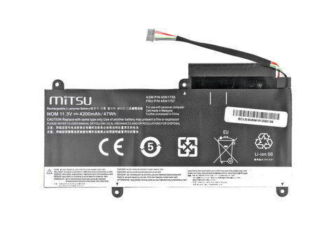 Bateria Mitsu do Lenovo ThinkPad E450, E450C, E455, E460, E465