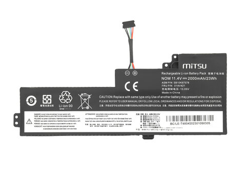 Bateria Mitsu do Lenovo ThinkPad T480, A475 SB10K97576 01AV421