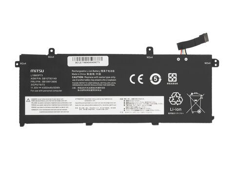 Bateria Mitsu do Lenovo ThinkPad T490, T495, P43s, P14s SB10K97646