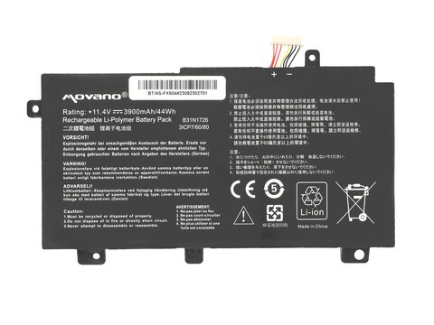 Bateria Movano do Asus TUF Gaming FX504, FX505, FX80G 0B200-02910000