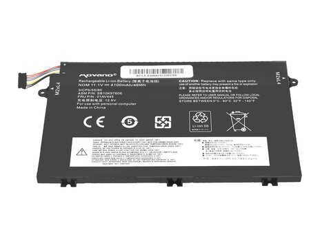 Bateria Movano do Lenovo ThinkPad E480, E580 SB10K97608 SB10K97610