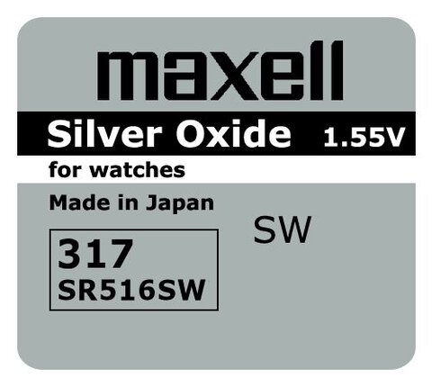 Bateria srebrowa / guzikowa Maxell 317 / SR 516 SW