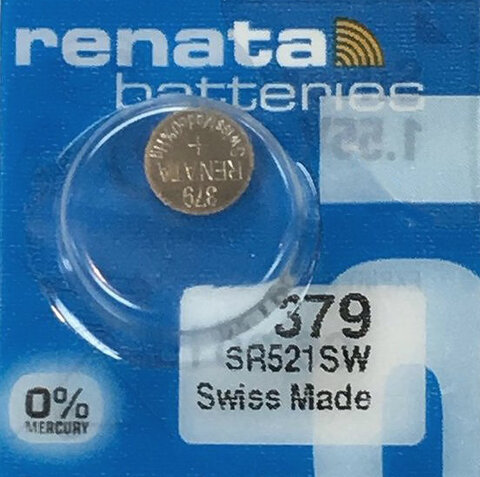 Bateria srebrowa mini Renata 379 / SR 521 SW / G0