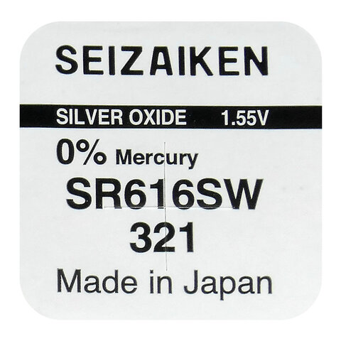 Bateria srebrowa mini Seizaiken / SEIKO 321 / SR616SW / SR65