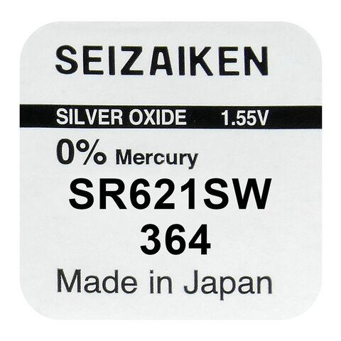 Bateria srebrowa mini Seizaiken / SEIKO 364 / SR621SW / SR60