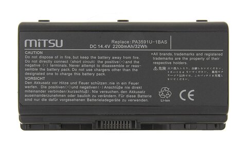 Bateria Toshiba L40 PA3591U-1BAS PA3591U-1BRS 14,4V/14,8V 2200mAh Mitsu