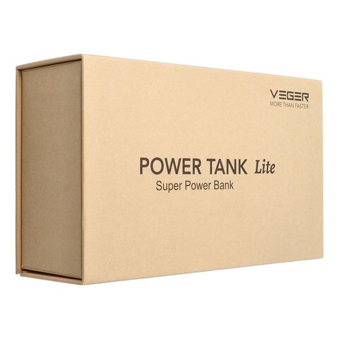 Bateria zewnętrzna (Powerbank) VEGER Tank Lite - 50 000mAh LCD Quick Charge PD 22,5W czarny (W5001)