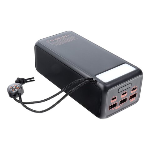 Bateria zewnętrzna (Powerbank) VEGER Tank Lite - 50 000mAh LCD Quick Charge PD 22,5W czarny (W5001)