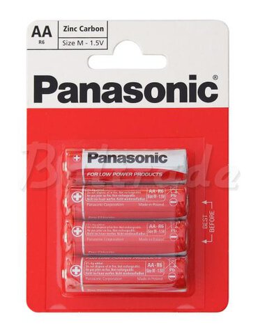 Baterie PANASONIC cynkowo-węglowe R6 AA 4 sztuki 