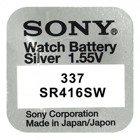 Bateria srebrowa mini Sony 337 / SR 416 SW