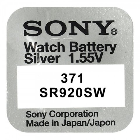 Baterie srebrowe mini Sony 371 / 370 / SR 920 SW / G6