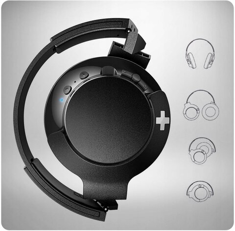 Bezprzewodowe słuchawki Philips SHB3175BK BASS+ czarne (2 sztuki) 