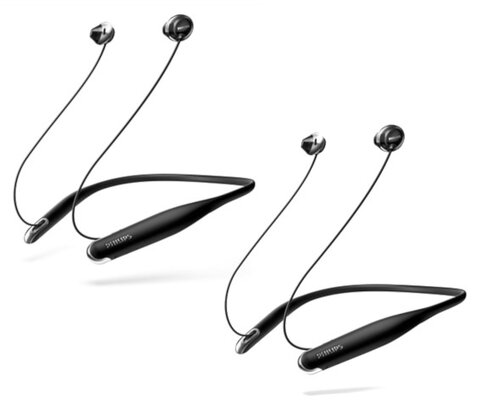 Bezprzewodowe słuchawki PHILIPS SHB4205BK czarne (2 sztuki)