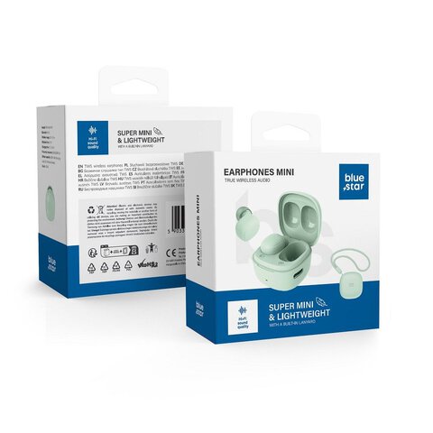 BLUE STAR suchawki bezprzewodowe / bluetooth stereo TWS Mini A19 zielone