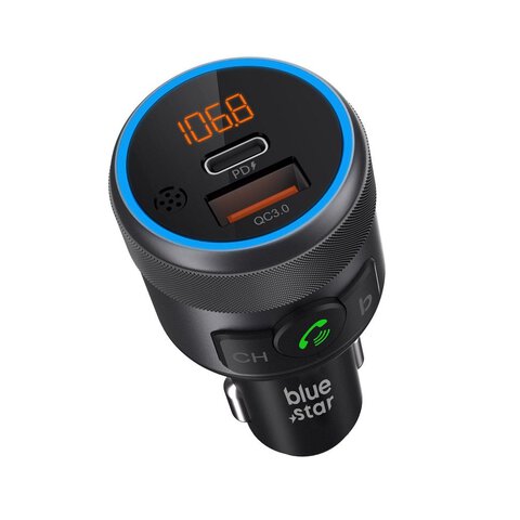 BLUE STAR transmiter FM QC3.0 PD 42W AutoHarmony C81 szary