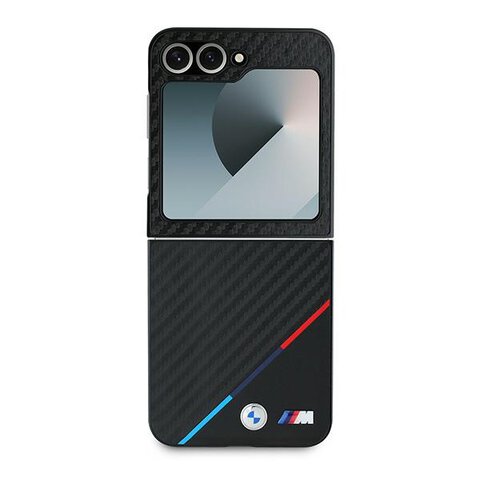 BMW nakładka do Samsung Galaxy Z Flip6 BMW000842 czarna Hardcase Carbon Tricolor