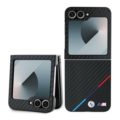 BMW nakładka do Samsung Galaxy Z Flip6 BMW000842 czarna Hardcase Carbon Tricolor
