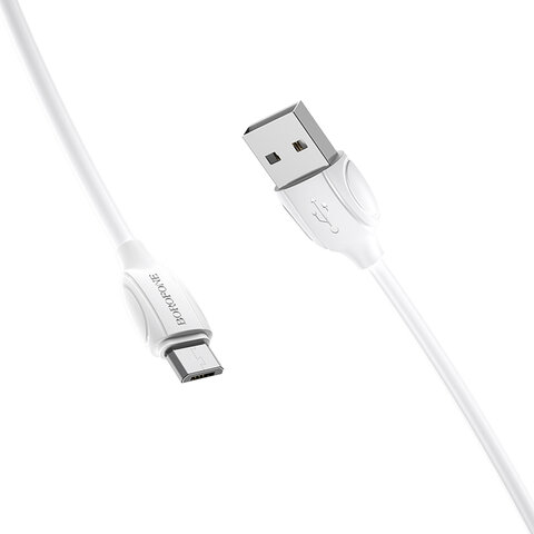 Borofone kabel Benefit USB - microUSB 1,0 m 1,3A biały BX19 