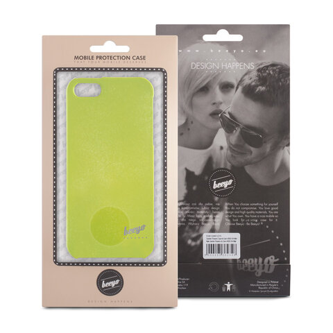 Brokatowa nakładka etui beeyo Spark do iPhone 5 / 5S zielona + szkło hartowane