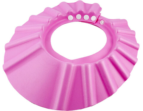 Ochronny czepek, rondo z pianki do kąpieli dla niemowlaków różowy