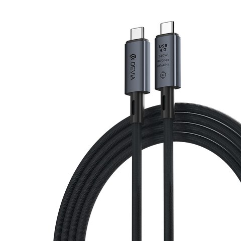 Devia kabel Extreme PD USB-C - USB-C 4.0 1,0 m 240W czarny 8K 60Hz