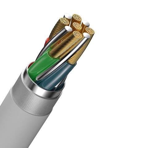 Devia kabel Kintone EC151 USB-C - USB-C 1,0 m 3A biały zestaw 30 szt