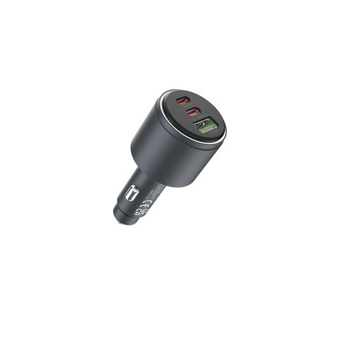 Devia ładowarka samochodowa Extreme Metal PD QC 116W 1x USB 2x USB-C czarna