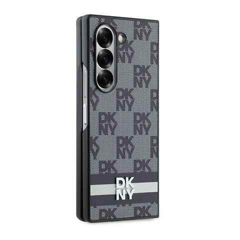 DKNY nakładka do Samsung Galaxy Z Fold6 DK000228 czarna Chequered Pattern Printed Stripes