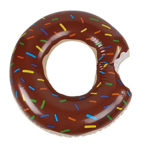 Dmuchane koło do pływania Donut Pączek brązowy 110 cm