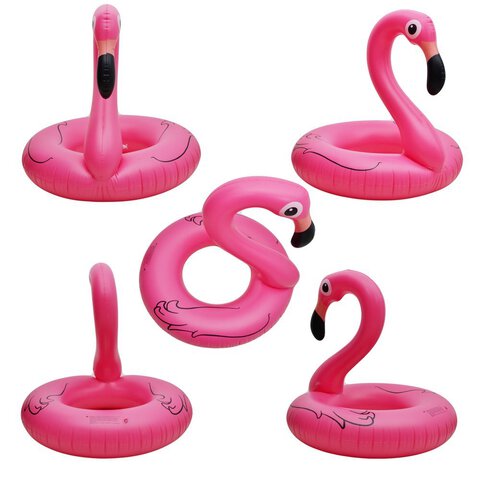 Dmuchane koło do pływania Flaming różowy dla dzieci 90 cm