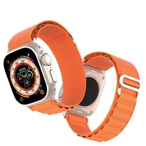 DUX DUCIS pasek GS nylonowy do Apple Watch 42 / 44 / 45 / 49 mm pomaraczowy