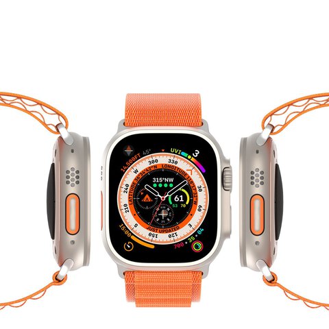 DUX DUCIS pasek GS nylonowy do Apple Watch 42 / 44 / 45 / 49 mm pomaraczowy