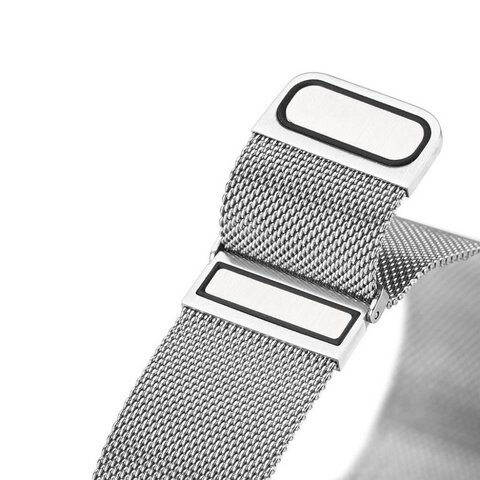 DUX DUCIS pasek MILANESE magnetyczny ze stali nierdzewnej do Apple Watch 38 / 40 / 41 mm srebrny