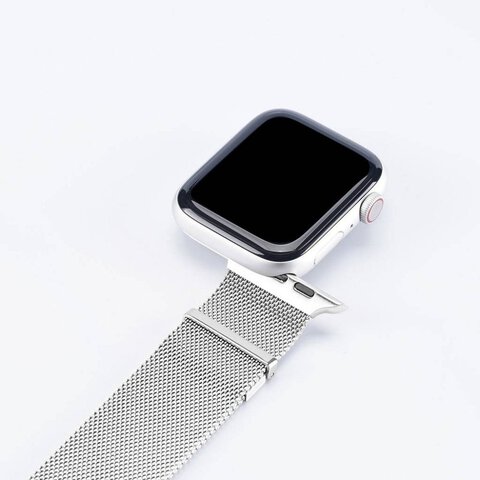 DUX DUCIS pasek MILANESE magnetyczny ze stali nierdzewnej do Apple Watch 38 / 40 / 41 mm srebrny