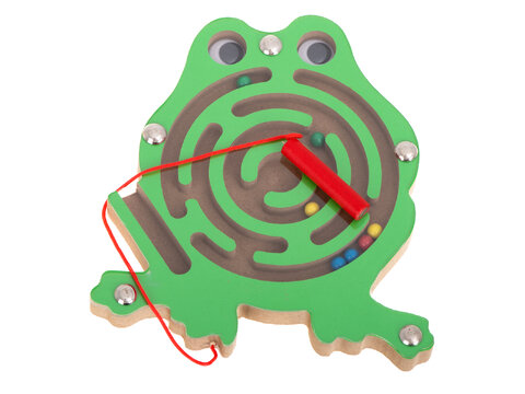 Edukacyjny labirynt magnetyczny żabka kuleczki rysik