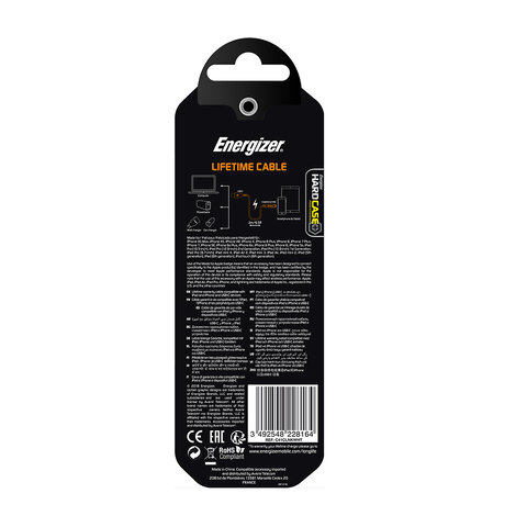 Energizer kabel Hardcase USB-C - Lightning 2,0 m biały Lifetime Tinbox 