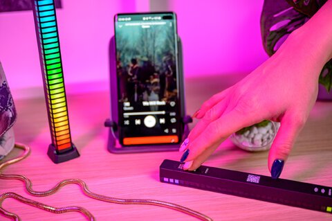 Equalizer RGB Redleaf 32LED 3d - czarny