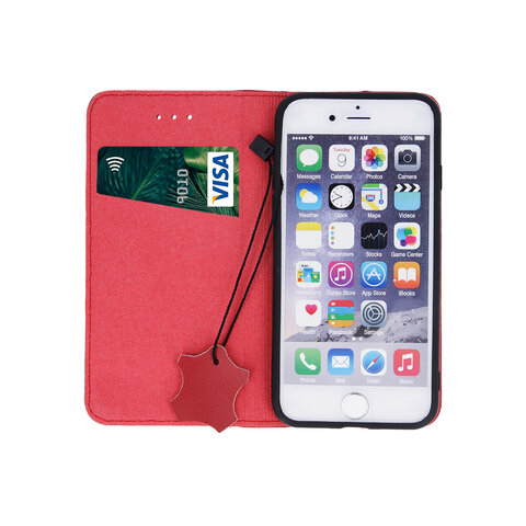 Etui skórzane Smart Pro do Samsung Galaxy A36 5G / A56 5G bordowe